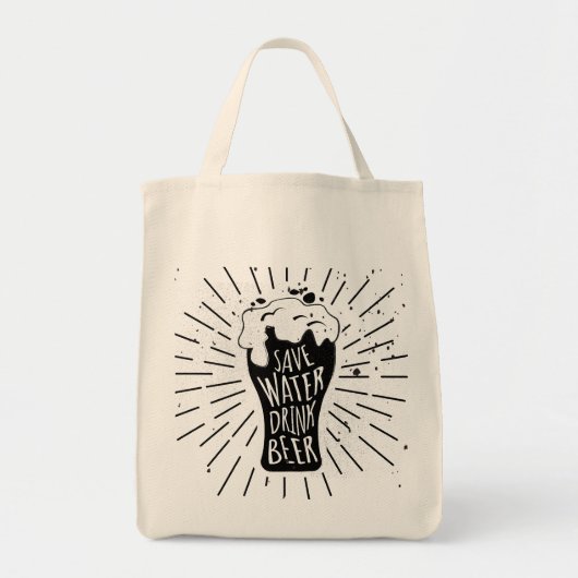 Tote Bag Sauvez de la bière à boire à l'eau (Devant)