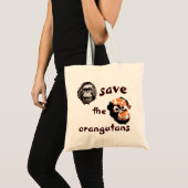 Tote Bag Sauvez la charité de faune d'orangs-outans (Devant (produit))