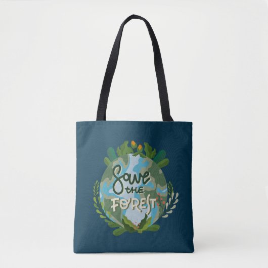 Tote Bag Sauvez la forêt (Devant)