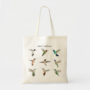 Tote Bag Sauvez la nature Colibris d'Amérique du Nord