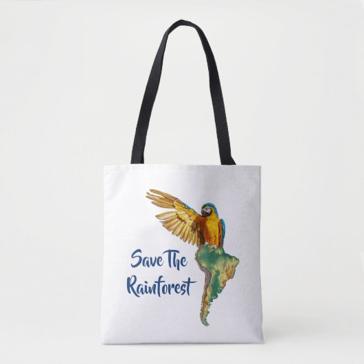 Tote Bag Sauvez La Rainforest (Devant)