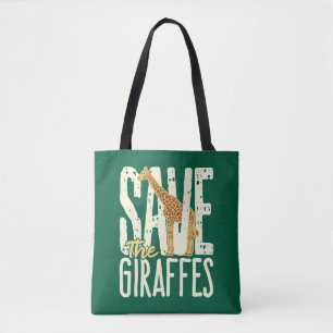 Tote Bag Sauvez l'amoureux de la Giraffes