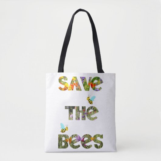 Tote Bag Sauvez les abeilles (anglais) (Devant)