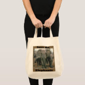 Tote Bag Sauvez les éléphants (Devant (produit))
