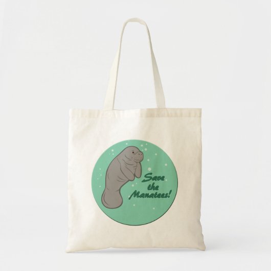 Tote Bag Sauvez les lamantins ! (Devant)