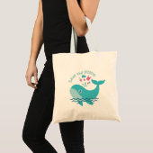 Tote Bag Sauvez les océans pour la baleine (Devant (produit))