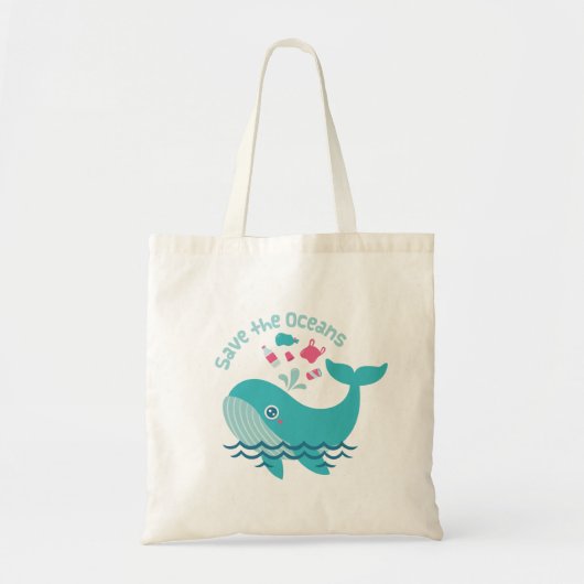 Tote Bag Sauvez les océans pour la baleine (Devant)