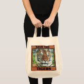 Tote Bag Sauvez les tigres (Devant (produit))