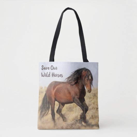 Tote Bag Sauvez nos chevaux sauvages (Devant)