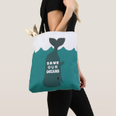 Tote Bag Sauvez nos océans Baleine d'art De l'environnement (De près)