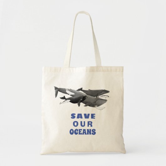 Tote Bag Sauvez nos océans Baleine d'art De l'environnement (Devant)