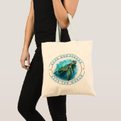 Tote Bag Sauvez nos océans - Tortue de mer (Devant (produit))