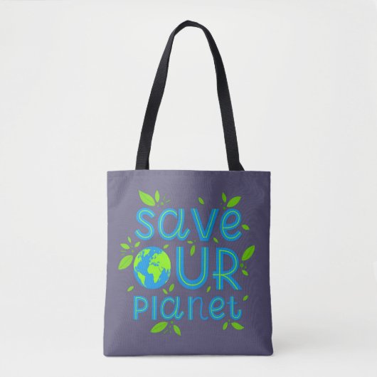 Tote Bag Sauvez notre planète (Devant)