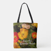 Tote Bag Sauvez notre planète Devenez écolo de la Terre Per (Dos)