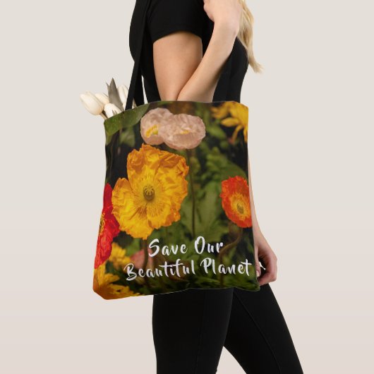 Tote Bag Sauvez notre planète Devenez écolo de la Terre Per (De près)