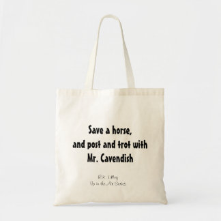 Tote Bag Sauvez un cheval, et courrier et trot avec M.