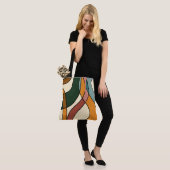 Tote Bag Savane Sérène Douce Abstrait Moderne Terrien (Sur le modèle)