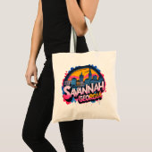 Tote Bag Savannah Georgia Skyline   (Devant (produit))