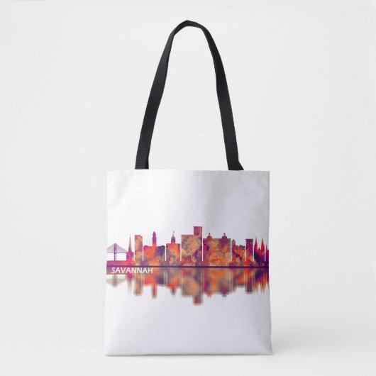 Tote Bag Savannah USA Skyline (Devant)