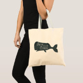 Tote Bag Save Our Oceans Environmental Whale  (Devant (produit))