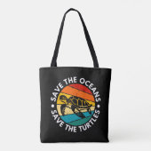 Tote Bag Save The Oceans Save The Turtles (Dos)
