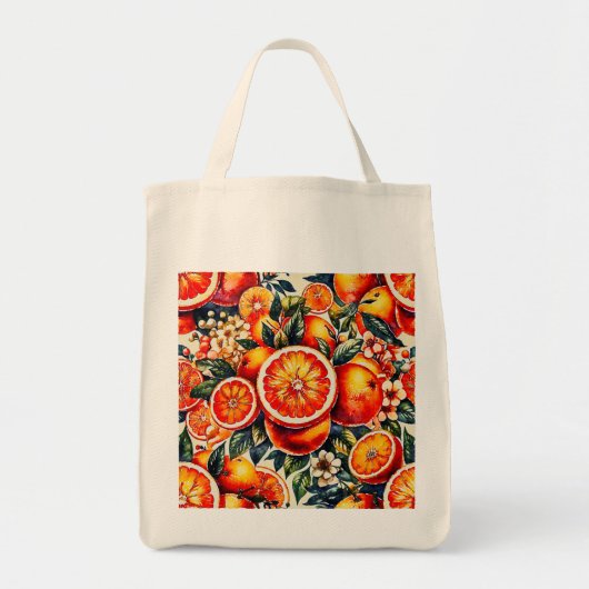 Tote Bag Savoureux Citrus Orange Vibrant (Devant)