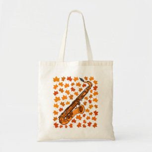 Tote Bag Saxophone Automne Saxophoniste Musicien