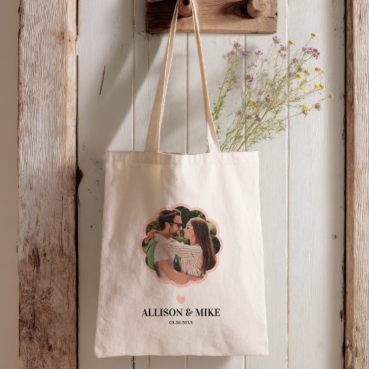 Tote Bag Scallop Photo Wedding Welcome Bag for Hotel Guests