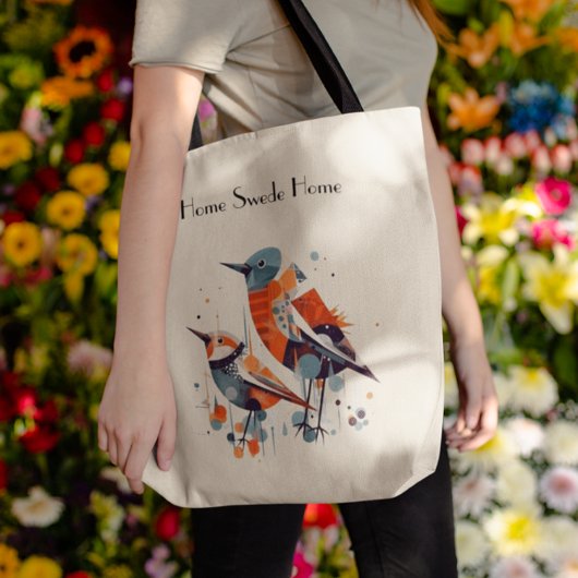 Tote Bag Scandi Aviary Duet, personnalisé