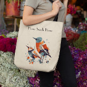 Tote Bag Scandi Aviary Duet, personnalisé