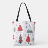Tote Bag Scandinavian Tree Motif Noël lunatique (Dos)