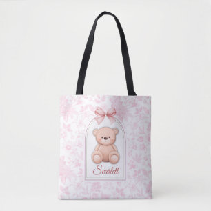 Tote Bag Scarlett   Conception personnalisée d'ours en pelu