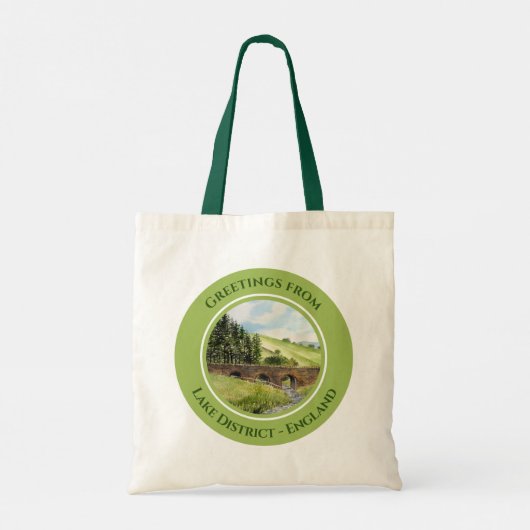 Tote Bag Scawgill Bridge over river Aiken Lake District UK (Dos)
