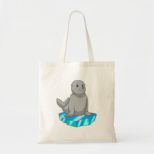 Tote Bag Sceau avec flocons de glace (Devant)