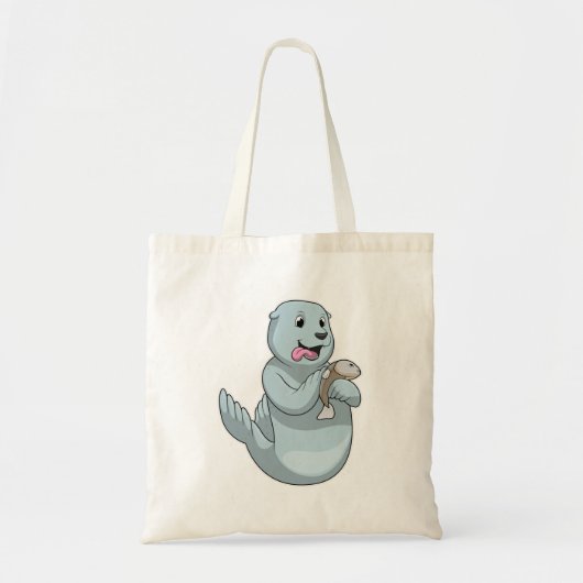 Tote Bag Sceau avec poisson (Devant)