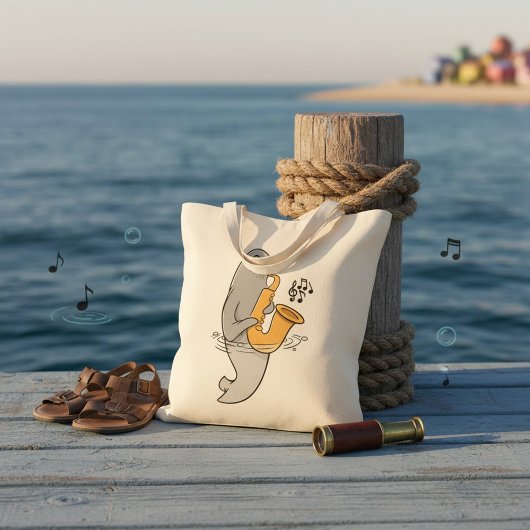 Tote Bag Sceau Jouer Le Saxophone