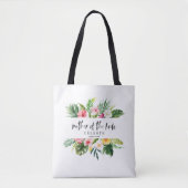 Tote Bag Scénario d'aquarelle tropicale de la mariée (Devant)