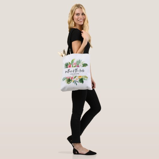 Tote Bag Scénario d'aquarelle tropicale de la mariée (Sur le modèle)