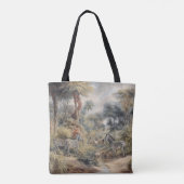 Tote Bag Scène botanique de zèbres dans une oasis (Dos)