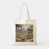 Tote Bag Scène botanique de zèbres dans une oasis (Dos)