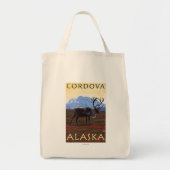 Tote Bag Scène Caribou - Cordova, Alaska (Devant)