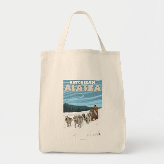 Tote Bag Scène de couture de chien - Ketchikan, Alaska (Devant)