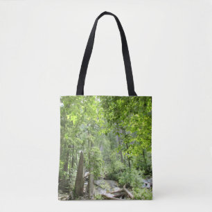 Tote Bag Scène de Forêt Verte Magique.