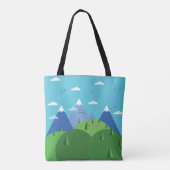 Tote Bag Scène de montagne Abstraite (Dos)