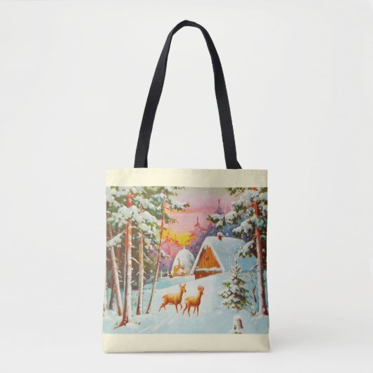 Tote Bag Scène de neige (Devant)