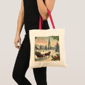 Tote Bag Scène de Noël classique/Vintage (Devant (produit))
