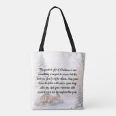 Tote Bag Scène de Noël enneigée (Dos)