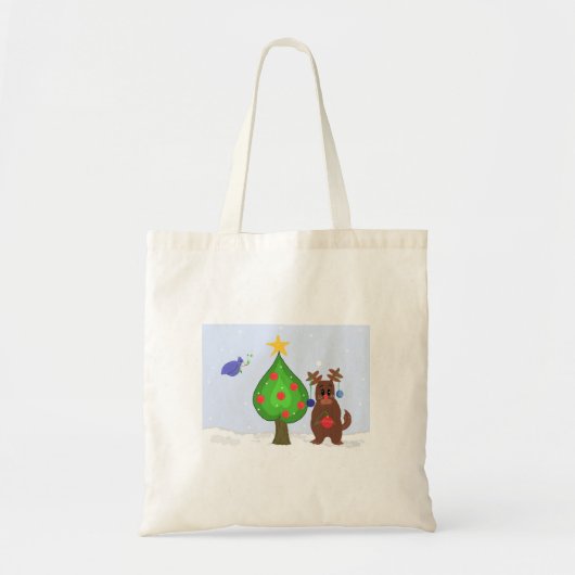 Tote Bag Scène de Noël fantaisiste (Devant)