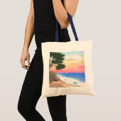 Tote Bag Scène de plage - Coffre de plage (Devant (produit))
