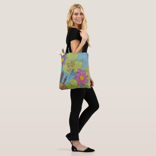 Tote Bag Scène d'étang (simple) - Fourre-tout (Sur le modèle)